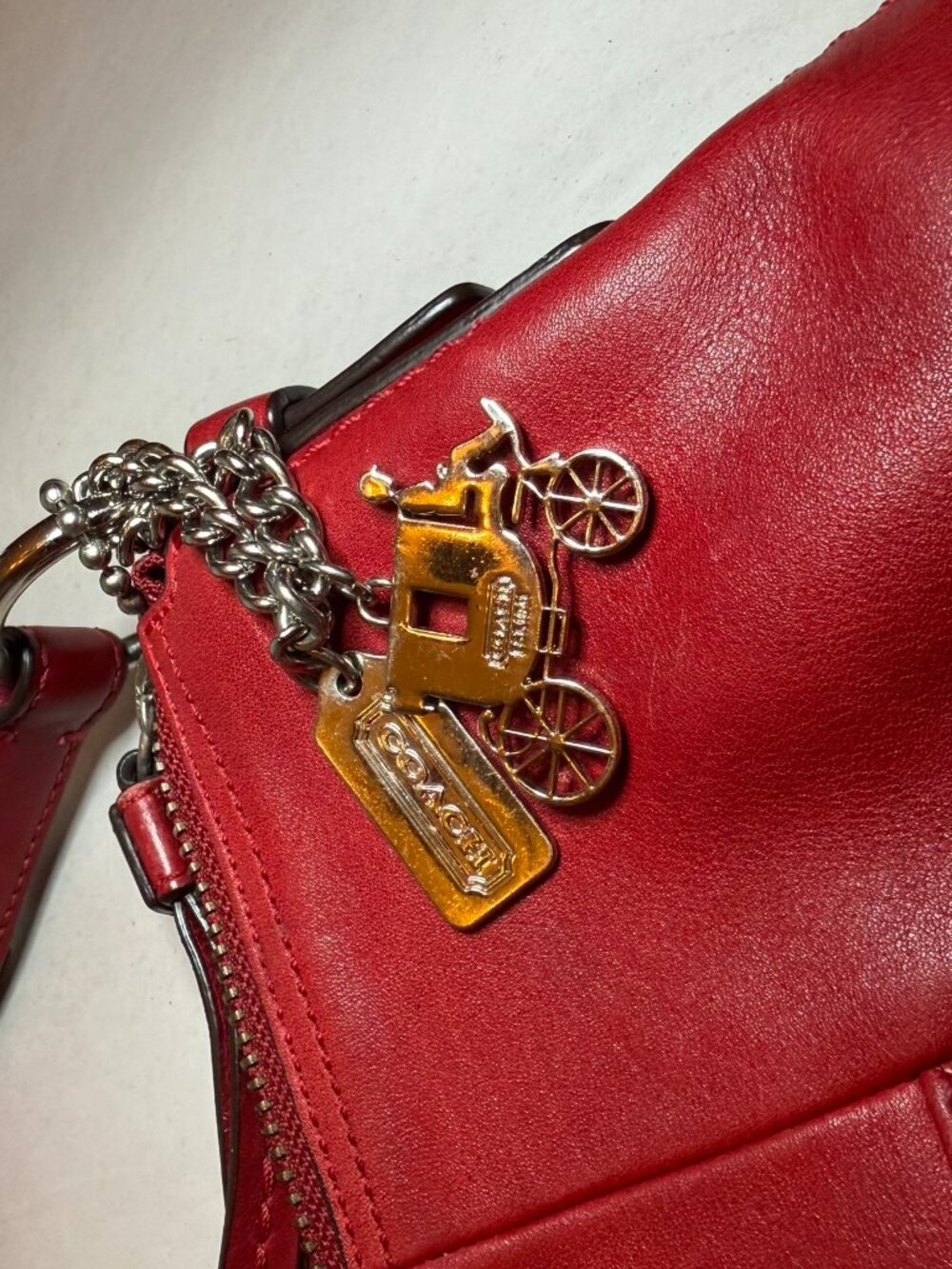 Coach Hobo Shoulder Bag with Stagecoach Bag Charm - Picture 12 of 16